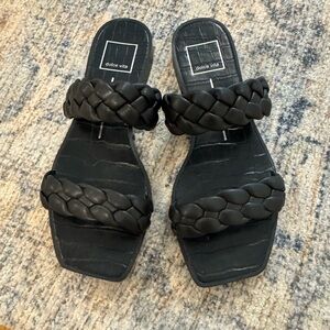 Dolce Vita Black Double Braided Sandals